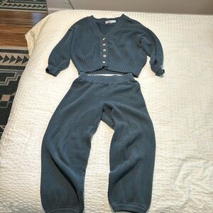 Free People Hailee Sweater Set in Teal (XS)
